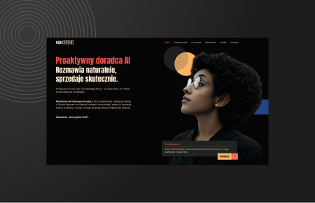 Okładka projektu: Verisearch - strona produktowa z kontekstowym czatem